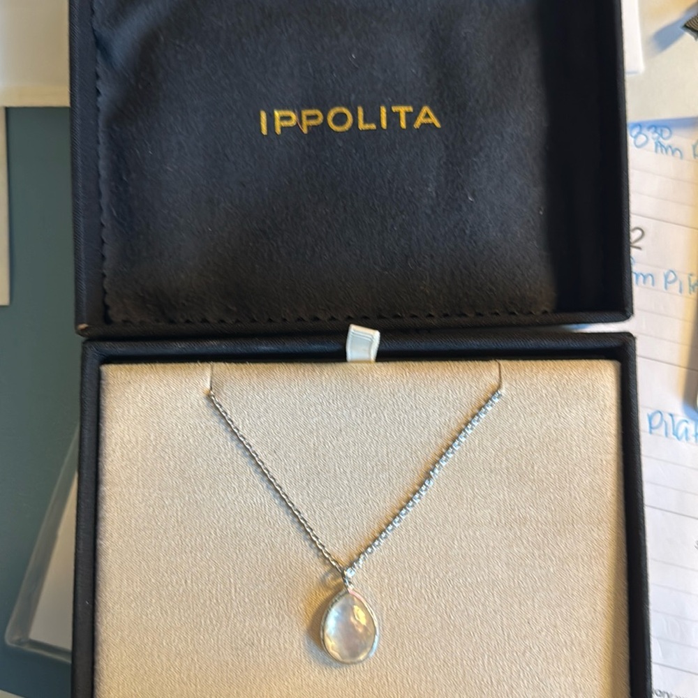 Brand new, Ippolita Rock Candy tear drop pendant sterling silver necklace